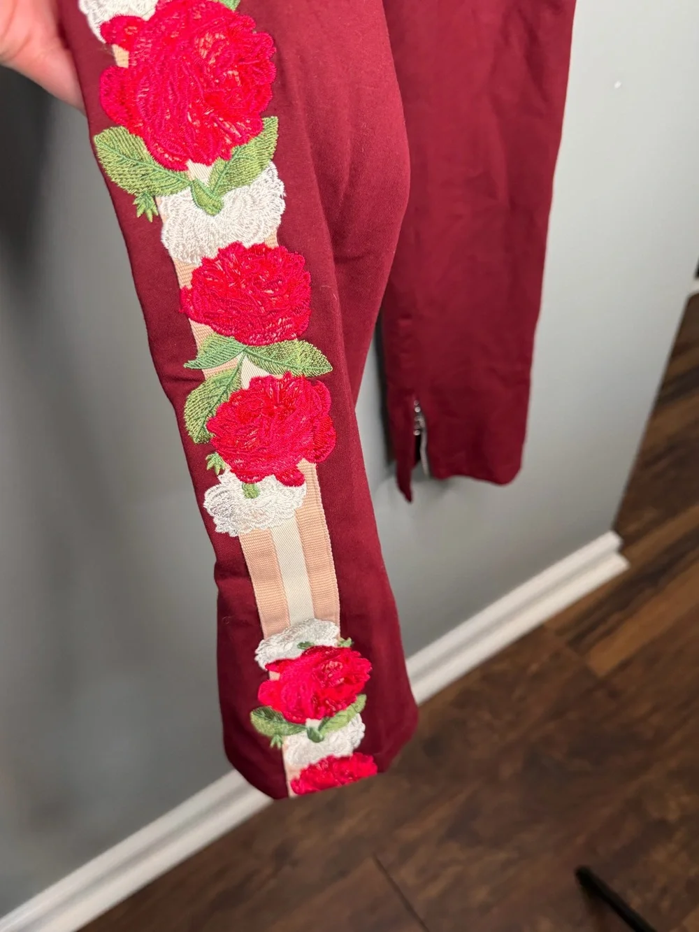 Lifted Anchors Rose Embroidered Track Pants
